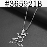 Anniyo 2CM Outline Heart Trinidad and Tobago Map Pendant Necklaces For Women Girls Trendy Ethnic Jewelry @365921