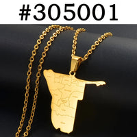 Anniyo Namibia Map With Cities Pendant Necklaces African Country Maps Jewelry Namibian @305001