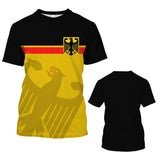 Germany Flag Shirt Men's T-shirt German Casual Clothing O-Neck Everyday Sweatshirt Breathable Short Sleeve Tops Male Cheap Tees