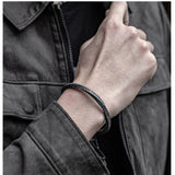 YIZIZAI Retro Mobius Bangle Bracelet Unisex Luxury Black Romantic Couple Jewelry Unique Personality Gift for Men & Women