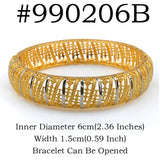 Anniyo 6CM/2.36 Inch Dubai Bangle for Women Girls Wedding Party Ethiopian Bracelet African Arab Jewelry @990006