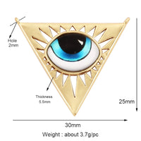 Newest Classic Amulet Turkish Blue Evil Eye Charm Pendant,18K Gold Cubic Zirconia CZ Paved,Jewelry Necklace Bracelet Supply L30