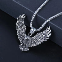 Fashion Creative Eagle Pendant Stainless Steel Necklace Hip Hop Retro Trendy Men Unique Eagle Necklace Jewelry Gift 2022 Trend
