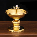 Buddha Hall Oil Lamp for Buddha Ornaments Household Butter Lamp Holder Sesame Oil Edible Oil Long Bright Lamps Buddhist Supplies