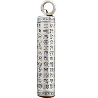 925 Thai Silver Retro faceted Pendant Simple vintage Neutral Style Can be opened Necklace Men's and Women's Party Jewelry