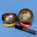 Nepal Handmade Singing Bowl Yoga Meditation Buddha Copper Chime Professional Tibetan Bowls Sound Healing Instrument Ornaments