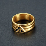 Stainless Steel Ring Arabic Numeral 33 Design Men's and Women's Titanium Steel Ring Small Ring