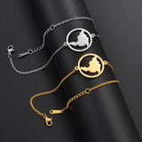 Anniyo 18CM + 4CM Sint Maarten and Saint-Martin Bracelets for Women Saint Martin SXM Stainless Steel Jewelry  #321521