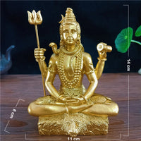 Bronze Color Shiva Statue Hindu Ganesha Vishnu Buddha Figurine Sculpture Room Office Home Decoration India God Feng Shui Crafts