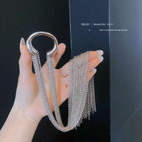 Fashion Silver Color Chain Hairpins Women Braid Headband Long Tassel DIY Hairwear Accessories Statement Jewelry 2025 Trending
