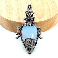 Water Drop Crystal Pendulum for Dowsing Spiritual Divination Natural Amethyst Rose Quartz Onyx Antique Pendulums Pendant Pendulo