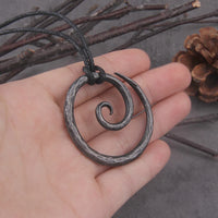 Fashion Viking retro spiral symbol Amulet pendant necklace for men's and women's personality charm ornament
