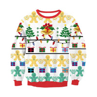 Funny Fake Christmas Sweater Unisex Men Women Ugly Christmas Sweater For Holidays Santa Elf Sweater Autumn Winter Xmas Clothing