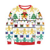 Funny Fake Christmas Sweater Unisex Men Women Ugly Christmas Sweater For Holidays Santa Elf Sweater Autumn Winter Xmas Clothing