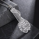 Stylish Peace Map Stainless Steel Pendant Necklace for Men Women Arabic African Jamaican Amulet Jewelry
