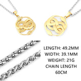 Retro Double Snake Personalized Fashion Necklace Golden Snake Stainless Steel Pendant Boy Girl Jewelry Gift Jewelry Wholesale