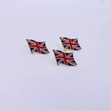 100Pcs Waving British Union Jack Flag Enamel Pin (England) Flag Bulk Metal National Lapel Pin
