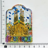 Europe Spain Barcelona 3D Refrigerator Magnet Tourist Souvenirs Stickers,Home & Kitchen Decoration Fridge Magnet Message Sticker
