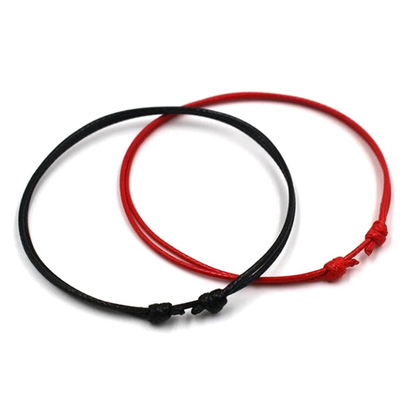 Rope Anklet Black Red Color Adjustable Bracelet Classic Men Women Summer Barefoot Sandals Anklet Jewelry