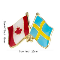 Flag Laple Pin Badge Brooch Canada friendship Ethiopia Ireland Brazil Pakistan Belgium Poland Germany Russia Philippines Finland