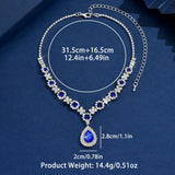 Ladies' fashionable and trendy design, water droplet necklace, jewelry suitable for dates, parties, holidays, gifts
