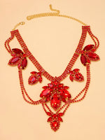 XSBODY European American Hotselling Rhinestone Necklace Personal Exaggerate Dress All-match Jewelry Accessory For Women Banquet