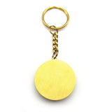 Arabic Allah God Round Key Chains for Men Women Stainless Steel Gold Plated Islamic Muslim Amulet Key Ring Jewelry Gift