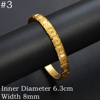 Anniyo (One Piece) Wholesale Dubai Bangle Jewelry Gold Plated Ethiopian Bracelet Openable for Women African Arab Wedding #001802