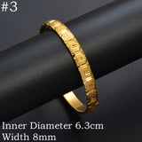 Anniyo (One Piece) Wholesale Dubai Bangle Jewelry Gold Plated Ethiopian Bracelet Openable for Women African Arab Wedding #001802