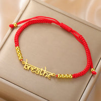 Dawapara Breathe Symbol Bracelet Ohm OM Unalome Symbol Charm Bracelet Stainless Steel Yoga Inspirational Supernatural Jewelry