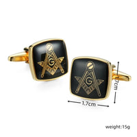 Hot Fashion men cuff links freemasonry cufflinks masonic cuff buttons sleeve designer for masonry square and compass with G