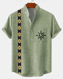 New Men's 3D Fashion Short Sleeve Casual Street Trend Summer Comfort Top Hawaiian Cotton and Linen Shirt