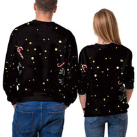[You're My Secret]Women Autumn Winter Long Sleeve Crew Neck Pullover Tops Christmas Party Santa Claus Printed Casual Sweatshirts