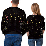 [You're My Secret]Women Autumn Winter Long Sleeve Crew Neck Pullover Tops Christmas Party Santa Claus Printed Casual Sweatshirts
