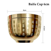 Durable Pure Brass Cornucopia Wealth Attracting Small Mini Baifu Rice Cylinder 4.5-7cm Baifu Jar Cup Home Decoration Accessories