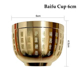 Durable Pure Brass Cornucopia Wealth Attracting Small Mini Baifu Rice Cylinder 4.5-7cm Baifu Jar Cup Home Decoration Accessories