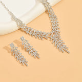 3PC Women's Fashion Trend Claw Chain Series Mimosa Flower Earrings Necklace Jewelry Set Wedding Banquet Party Holiday Gift
