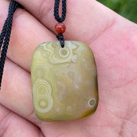 Natural Gobi Agate Pendant Alxa Eye Rock Rough Polished Energy Crystal Quartz Necklace Reiki Healing Stone Decor Gift