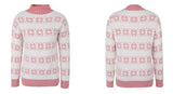 2025 Christmas Jumpers Women Mock Neck Full Sleeve Sweater Snowflake Jacquard Knitwear Warm Thick Pullover Top Xmas Party Look