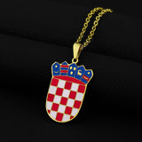 New stainless steel Croatian insignia pendant necklace for men and women couples geometric titanium steel pendant necklace acces