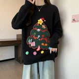 Red Christmas Pullover Sweater For Women In Autumn And Winter 2025 Women's Casual Versatile O Neck Knitted Sweater New Casual