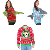 Ugly Christmas Sweater 3D O Neck Pullover Knitted Sweater