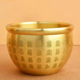 Durable Pure Brass Cornucopia Wealth Attracting Small Mini Baifu Rice Cylinder 4.5-7cm Baifu Jar Cup Home Decoration Accessories