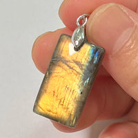 Pendant Natural Stone Irregular Shape Blue Purple Labradorite Pendant for Women Men Jewelry 1Pcs