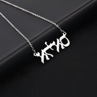 Jewish Language Hebrew Name Necklace Personalized Jewelry Stainless Steel Customized Pendant Friendly Friendship Gift
