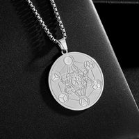 Exquisite Stainless Steel Pattern Witch Knot Pendant Necklace Celtic Knot Lucky Jewelry Christmas Gift for Friends and Family