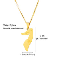 2024 new fashion stainless just Africa Somalia map pendant necklace temperament everything collarbone chain birthday anniversary