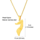 2024 new fashion stainless just Africa Somalia map pendant necklace temperament everything collarbone chain birthday anniversary