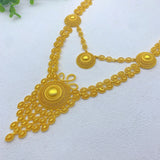 ANIID New Indian 24K Gold Color Long Necklace Set Nigerian Party Bridal Wedding Ethiopian Luxury Dubai Jewelry Wholesale Gifts