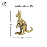 Vintage Brass Kangaroo Figurines Miniatures Tea Pets Crafts Desktop Small Ornaments Animal Statue Home Decors Accessories Gifts